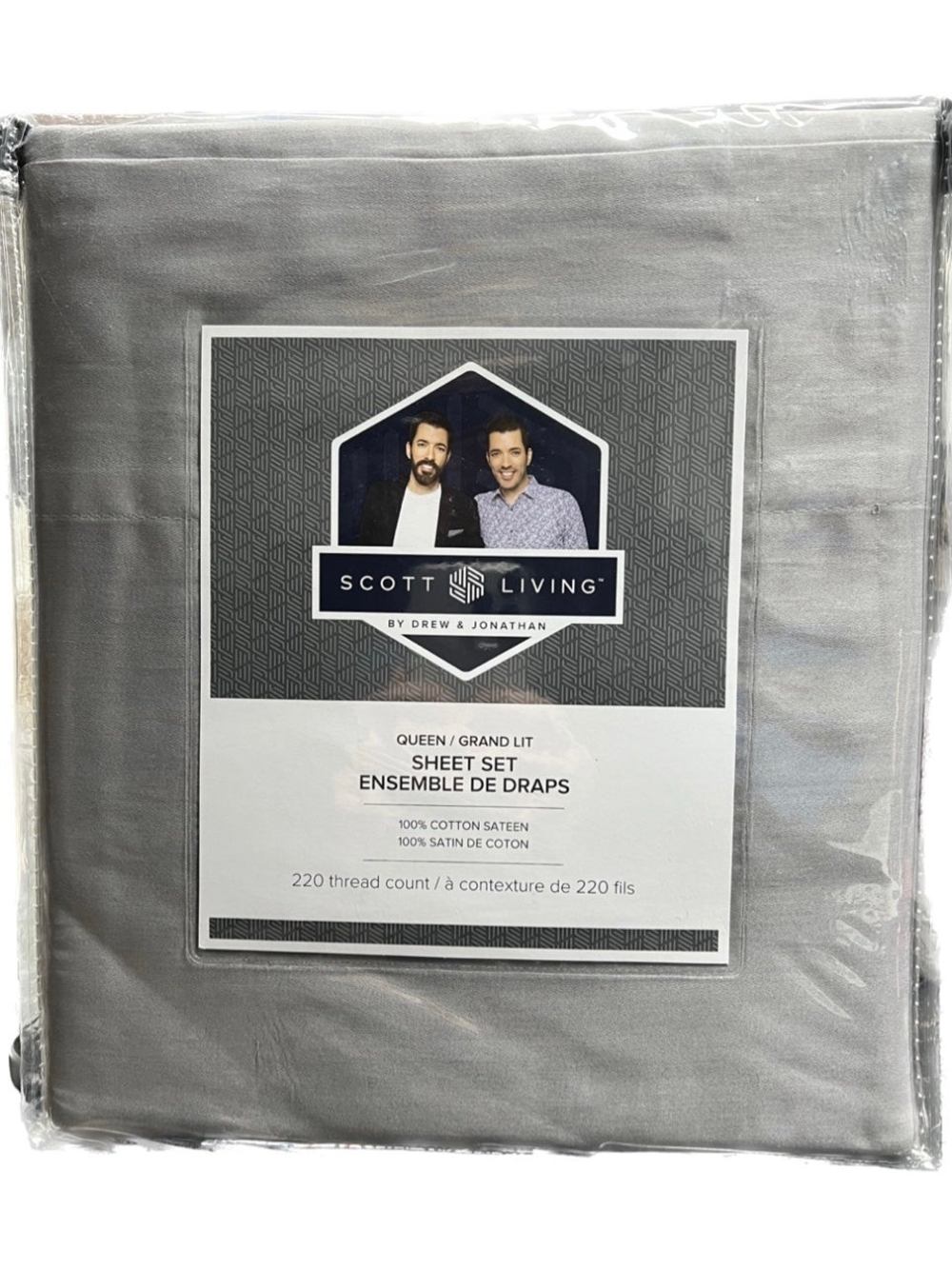 🩶 Queen Sheet / Drap Grand Lit Scott Living